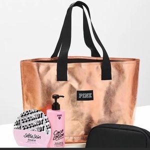 Rose gold tote